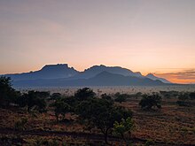 Mount Kadam Sunrise captutred from Pian Upe Wildlife Reserve