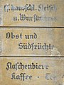 Unersichtlich, warum Obst mit s geschrieben wurde und nicht mit ſ wie bei Wurſtwaren; ansonsten korrekte Anwendung von Lang-s und Rund-s