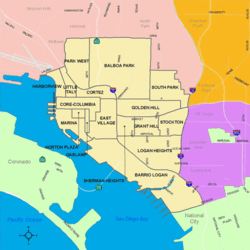 Logan Heights is located in the central portion of the city of San Diego and part of the Southeastern Planning Area.