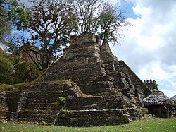 A pyramid on the 5th terrace of the Acropolis at Toniná.