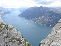 Kilátás a Lysefjordra