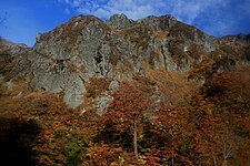 夜叉ヶ池の夜叉壁