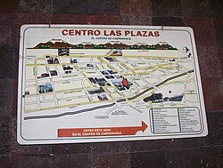 Mapa do Centro de Cuernavaca.