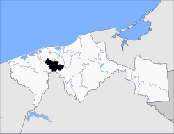 Location of the municipality within Tabasco