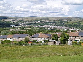 Blick auf Ebbw Vale von Norden her