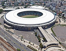 Aerial view of the Maracana stadium