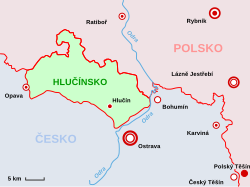 Mapa Hlučínska