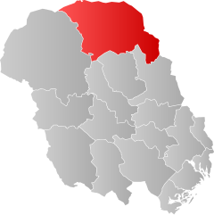 Lage der Kommune in der Provinz Telemark