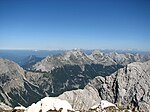 Die Nördliche Karwendelkette östlich des Bäralpls von der Pleisenspitze (Hinterautal-Vomper-Kette)