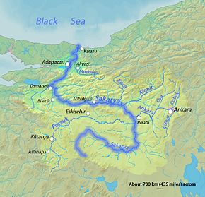 Sakarya Nehri ve doğusunda uzanan Ankara Çayı