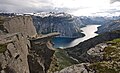 View of the Trolltunga outcropping