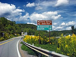 Pennsylvania Route 44 in Abbott Township at Carter Camp