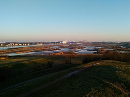 De nieuwe Crezéepolder gezien vanuit de Gorzen