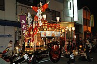 Three-wheeled Ishitori Festival's ritual wheel