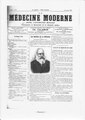 La Médecine Moderne (22-01-1896) — Le professeur Schiff de Genève. Planche extraite de Moritz Schiff : la vie et les carnets de laboratoire d'un physiologiste du XIXe siècle 2003 — Thèse de médecine, Université de Strasbourg, par A. Loucif (avec l'aimable autorisation de l'auteur).