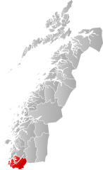 Lage der Kommune in der Provinz Nordland