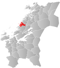 Kart som viser Roan kommune.