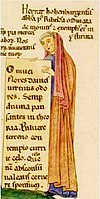 Herrad von Landsberg, Autoritratto da Hortus deliciarum, c. 1180