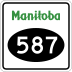 Provincial Road 587 marker