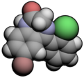 Spacefill model of a phenazepam minor tautomer