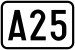 Cartouche signalétique représentant l'A25