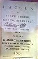 Manuale scolastico di bosniaco e di latino, 1827