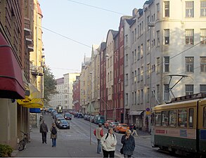 Tehtaankatu, une des principales rues du quartier.