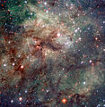 Close-up da nebulosa da tarântula.