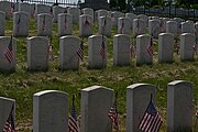 The "Old Field" with Civil War graves.