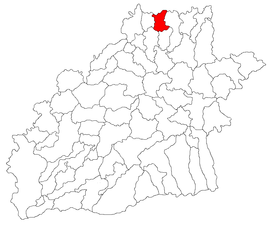 Location in Sibiu County