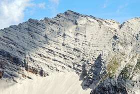 Face sud-ouest de la Hintere Bachofenspitze.