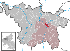 Poziția Nerdlen pe harta districtului Vulkaneifel