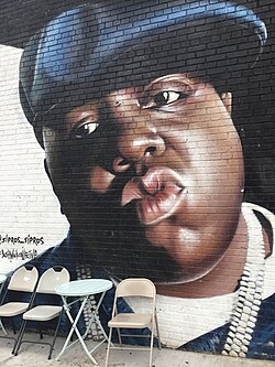 The Notorious B.I.G. -aiheinen seinämaalaus Brooklynissa.