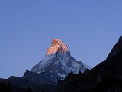 Vue classique du Cervin, Alpes valaisannes