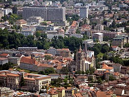 Aerial view of Lausanne