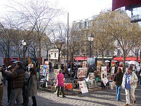 La place du Tertre le jour...