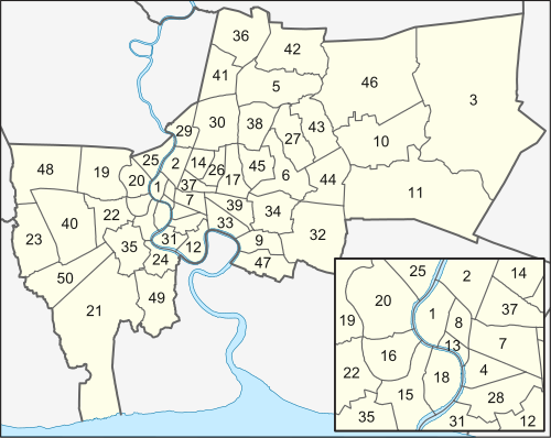 แผนที่เขตในกรุงเทพมหานคร