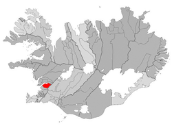 Location o the Municipality o Kjósarhreppur