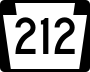 Pennsylvania Route 212 marker