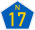 Nasionale roete N17 shield