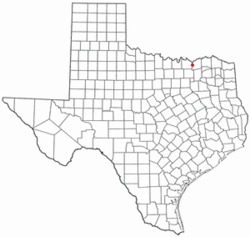 Location of Savoy, Texas