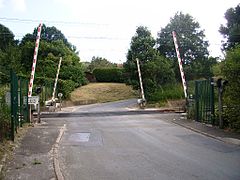 L'ancien passage à niveau du chemin de Jaumeron.