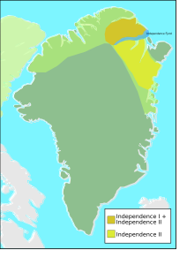 Nordostrundingen liegt östlich des Gebiets der Independence-Kulturen