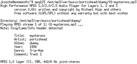 Скриншот программы mpg123