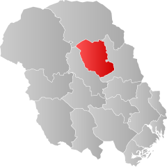 Lage der Kommune in der Provinz Telemark