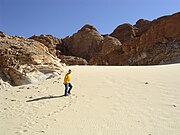 Bukit pasir dan batu-batu karang di Semenanjung Sinai