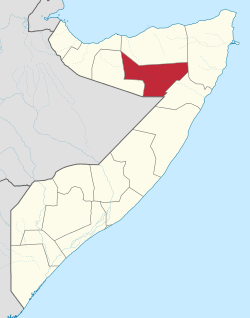 Location in Somalia (de jure)