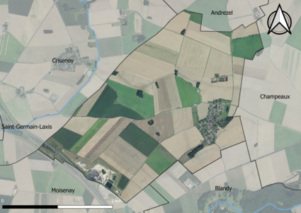 Carte orhophotogrammétrique de la commune.