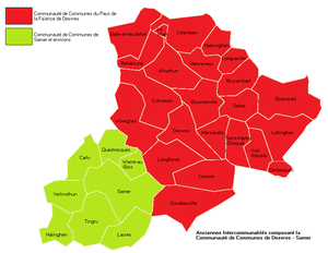 Anciennes Intercommunalités composant la CCDS