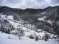 La llocalidá de Lamedo tres la nevada d'iviernu (Cabezón de Liébana).